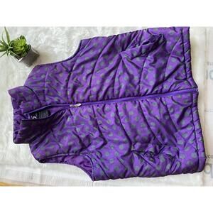 Purple Polka Dot Puffer Vest - Women's Size Large